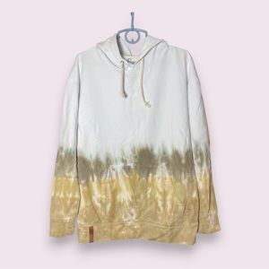 Ampersand Lightweight Hoodie Ombré Tan & White Large